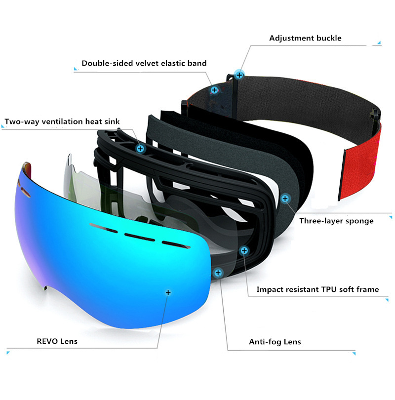 New Ski Goggles Men Women Doub - Winter Clothing Layers 评论和价格