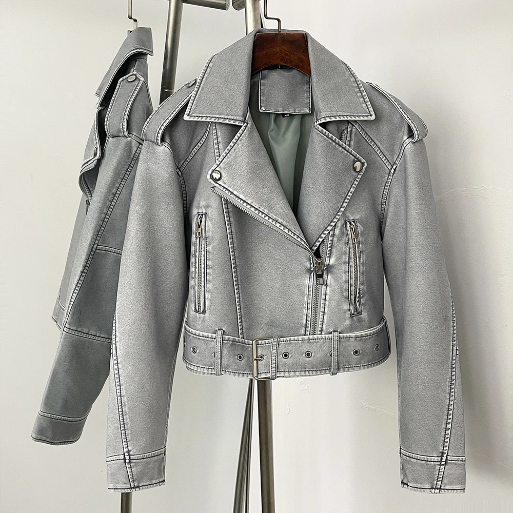 Faux Leather Jacket Female Aut - Winter Clothing Store 评论和价格