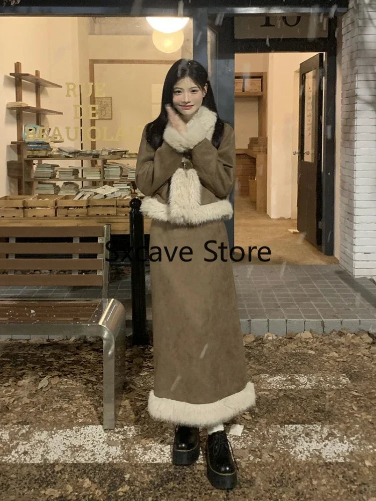 Autumn Retro Faux Fur 2 Piece  - Winter Clothing Sales 评论和价格